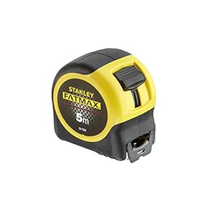 STANLEY FATMAX Tape Measure Blade Armor 5 M Metric Shock Resistant with Mylar Coating and Cushion Grip 0-33-720