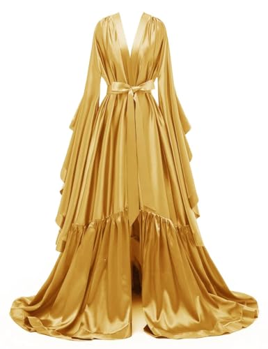 Bridal Robes for Bride Long Plus Size Silk Satin Bridesmaid Wedding Robe