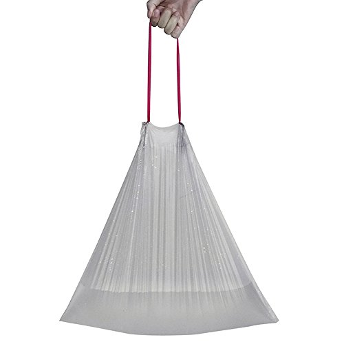 Qskely Gray 5 Gallon Drawstring Trash Bags, 125 Counts #TOP6