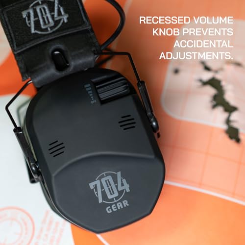 704 Gear Fader | Active Electronic Ear Pros for Shooting | Omnidirectional Microphones | With CO-Z Gel Ear Pads | Flat Dark Earth - Thumbnail 6