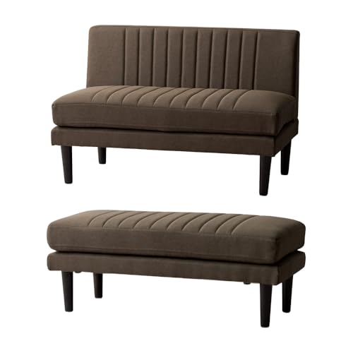 エア・リゾーム ソファー ダイニングソファ ダイニングベンチ ダイニングチェア おしゃれ 北欧 モダン ナチュラル ダイニングソファ Lekka〔レッカ〕 ソファ・ベンチセット ブラウン(布)