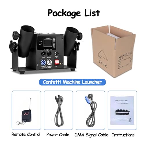 Máquina lanzadora de confeti de 100W control inalámbrico 8