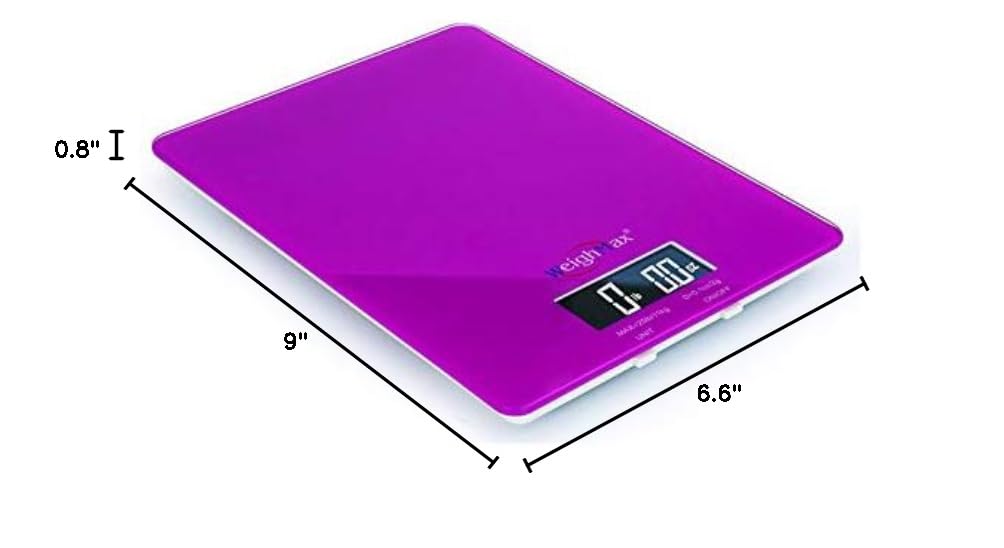 Weighmax GM25 Digital Kitchen Scale with dimensions