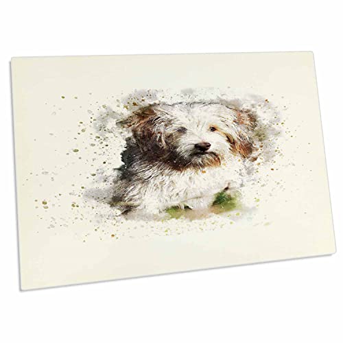 Base para escritorio 3dRose diseño perro blanco