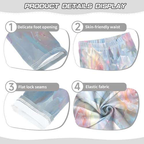 Toddler Girls Leggings Printed Yoga Pants Leggings Roses Twining and Blooming for Kids3