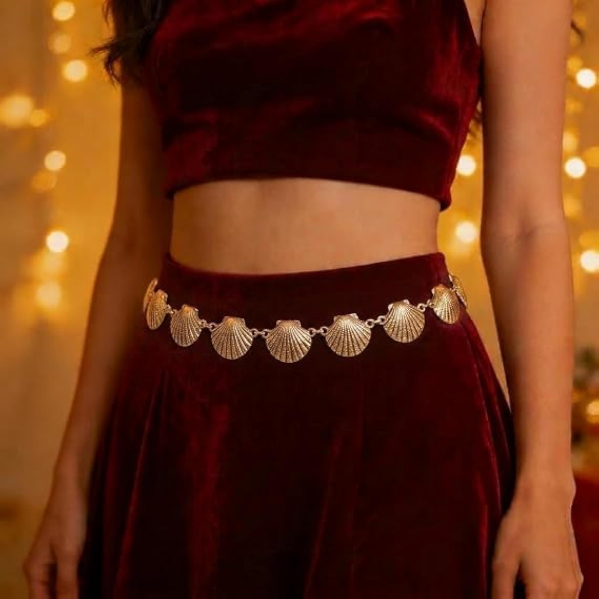 Women's Traditional Gold Plated Waist Chain, Kamarband