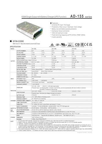 Alimentation à découpage AD-155 évite les pannes électriques 155W - 3