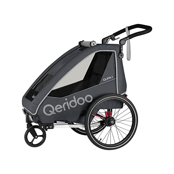 Qeridoo QUPA 1 Kinderanhänger grey