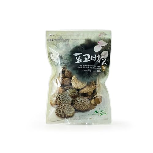 NATURAL LIFE Dried Oak Log Shiitake Mushrooms | Korean Dried Mushrooms for Cooking | Quick Rehydration | Authentic Premium Shiitake Mushrooms (100g(3.53oz), Whole)