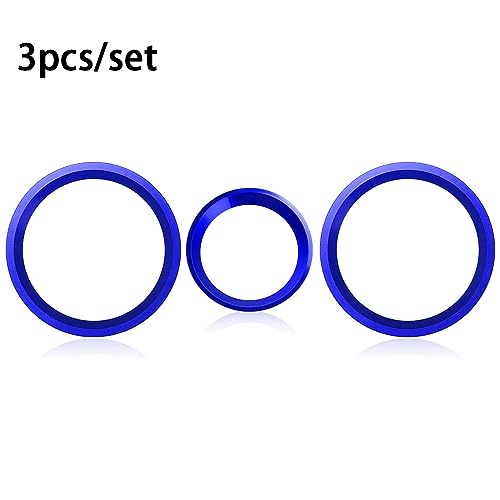 Auovo AC Climate Control Knob Outer Ring Covers Accessories for Subaru Crosstrek 2018-2022 2023 / Impreza 2017-2023/ Forester 2019-2024 Interior Air Condition Switch Control Trim (Dark Blue) - Thumbnail 6