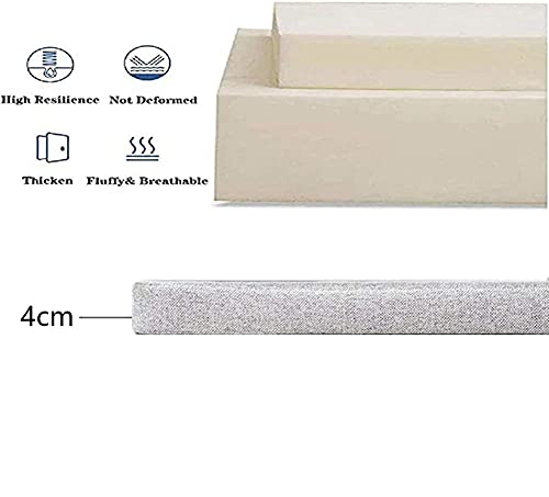 Cojín para banco de jardín rectangular lavable para interior y exterior 3