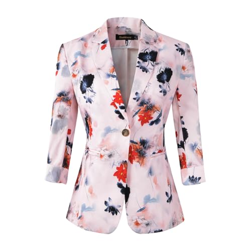 Beninos Womens Blazers 3/4 Sleeve Lightweight Office Work Blazer Jacket