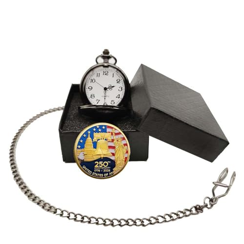 Image of Gifts for Veterans,Pocket Watch for Veterans with Military ChanllengCoin,Best Veterans Day Gifts