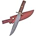 Frost Cutlery VFD-52 Bowie Damascus Walnut Fixed Blade Knife