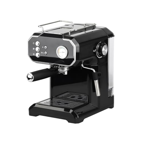 QUSYZD Cafetera Espresso Totalmente automática, espumador de Leche clásico, cafetera Espresso de Acero Inoxidable con depósito de Agua extraíble, cafetera Espresso programable.,