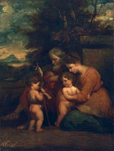 Tableaux Toile Sainte Famille Joshua Reynolds Décoration Murale Salon 60x90cm