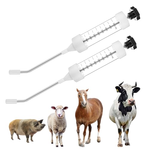 Threlaco 2 Pcs 500ml Large Cattle Drench Gun Big Dosage