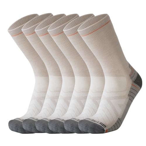 gyprprer Merino wool hiking outdoor sports socks Warm winter socks For Men & Women 3 Pairs natural m