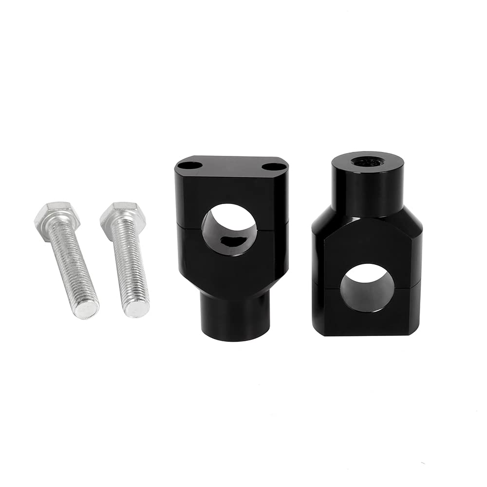 Riser zacisk Uchwyt Motocyklowy Do Montażu Na Kierownicy Wsporniki Kierownicy Zacisk 22mm 25mm Uniwersalny Riser zacisk Adapter(22MM Black)