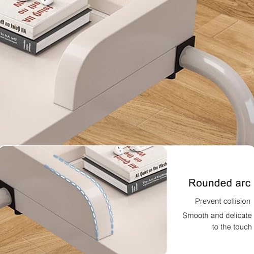Extendable Rolling Mobility Table Over Bed,Overbed Desk Height Adjustable,Food Tray Desk Rolling Medical Table Mobile Height and Length Adjustable Computer Laptop Cart with Wheels