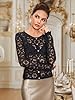 FAIRY SEASON Women's Crochet Cardigan with Golden Thread, Vintage Cropped Lightweight Long Sleeve Openwork Knit Sweater for Garden Party, Wedding & Private Events #1