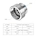 ‎Minh NAM Tool Part for Shower Extension Arm, 4 Pack 201 Stainless Steel G1/2 Male to Female 20mm