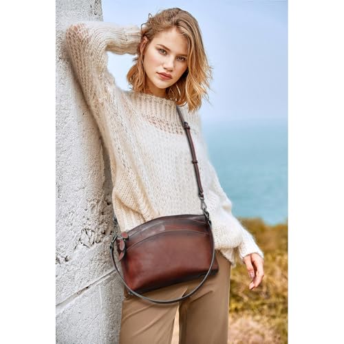 Image of Genuine Leather Purses for Women Vintage Crossbody Bags for Women Hand Bags Women's Shoulder Handbags | Genuine Leather