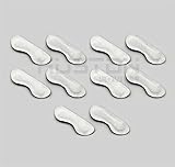 Wonderpark - 10 Pcs Padded Real Leather Unisex Back Heel Grips Protector Shoe Boot Inserts Insoles Pad Cushion - Abrasion & Blister Resistant