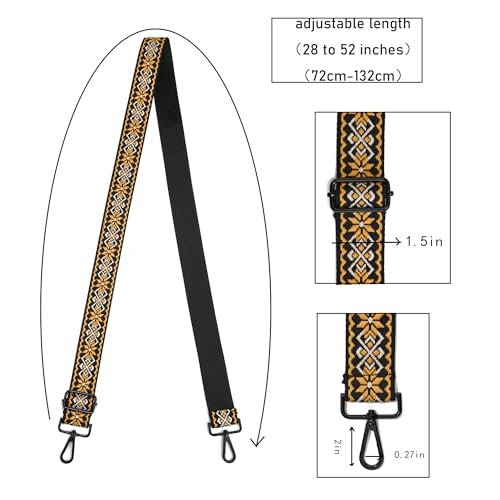Image of Crossbody Straps for Purses Silver Hardware Purse Strap Wide Shoulder Strap Adjustable Replacement