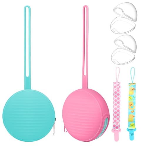 Image of sopkdey Pacifier Case,Pacifier Holder Case/Pacifier Holder/BPA Free Traveling Baby Essentials Set
