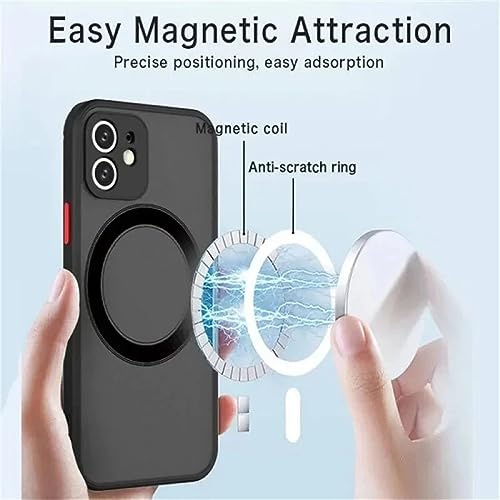 Coque arrière rigide iPhone antichoc et compatible charge magnétique