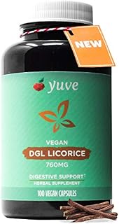 Yuve Vegan DGL Licorice 760mg - Ultra Pure Deglycyrrhizinated Licorice Root Capsules Supplement
