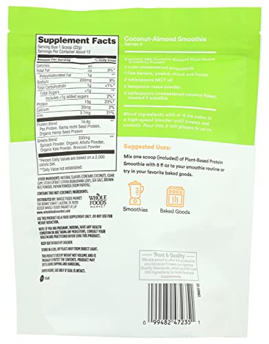 365 by Whole Foods Market Coconut Almond Plant Protein Powder #TOP11