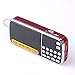 Leting Radios Portable FM with MP3 Speaker, Portable Radio Support TF Card/USB,Rechargeable Battery Powered FM Radio,Mini Radio with Best Reception (RED)