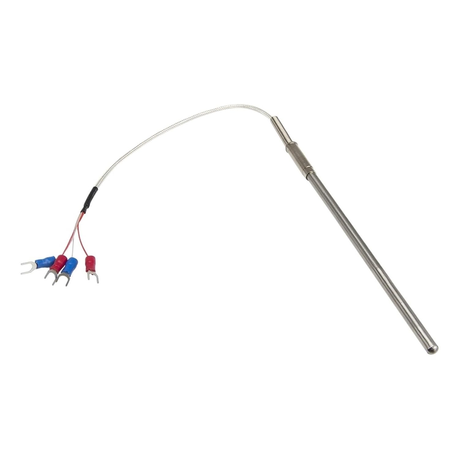 FTARP08 PT100 Type 4 Wires 0.25m PTFE Cable 135mm 316L Stainless Steel Flexible Probe Temperature Sensor
