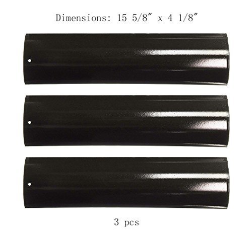 BBQ Mart PP5601 (3-Pack) Porcelain Steel Heat Plate/Shield Replacement for Select Kenmore 148.16656010 and Master Forge P3018, SH3118B Gas Grill Models