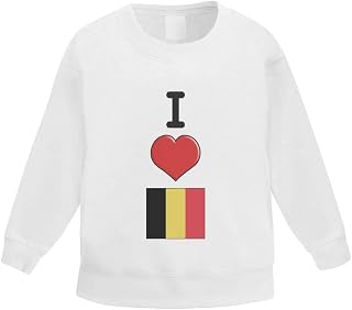 Azeeda 'I Love Belgium' Kid's Sweatshirt/Jumper (3-4 Years) (KW00086257)