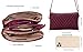 B BRENTANO Vegan Leather Multi-Pocket Crossbody Purse/Clutch with Card Slots, Removable Wristlet & Adjustable Shoulder Strap (Chevron Embroidered Merlot)