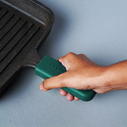 Image of The Indus Valley Silicone Hot Handle Holder for Cast Iron Cookware|Long Handle Sleeve|11 cms|Green Colour|Kitchen Accessories|Heat Resistant|Grip Cover