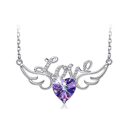 Collier cœur d'amour FLXHSA fini cristal véritable haute brillance