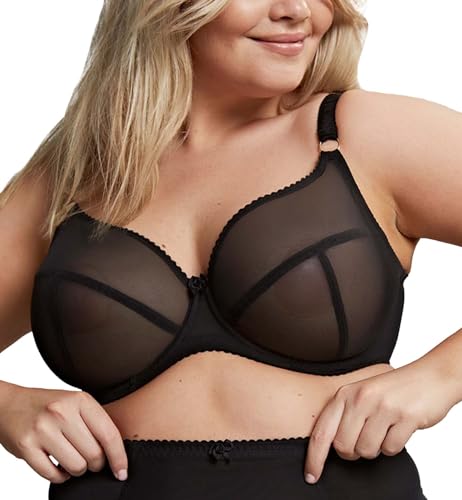 Liberty Sheer Plunge Bra Black3