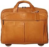 Solo New York Walker Leather Rolling Laptop Bag, Tan