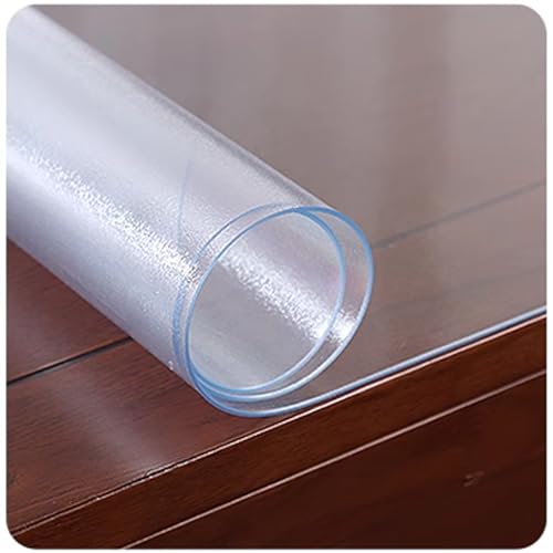 Nappe ronde transparente givrée anti-tache imperméable - 8