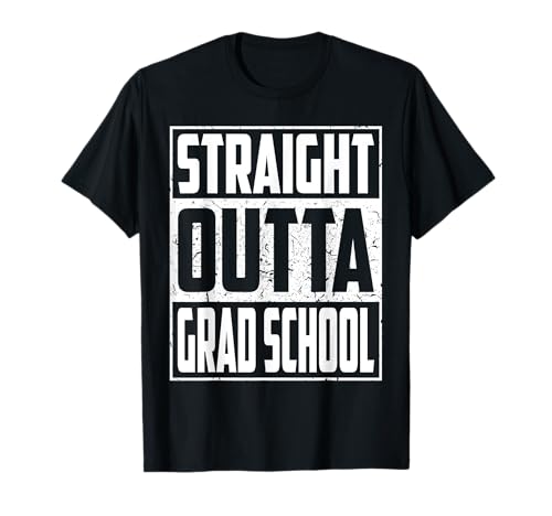 Straight Outta Grad School Graduation Gifts Class 2025 Camiseta