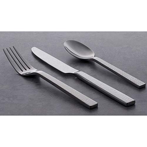 Oneida Chefs Table Hammered 45 Piece Everyday Flatware Set, Service For 8, 18/0 Stainless Steel,Silverware Set #TOP3