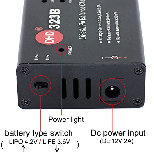 20W 2A 323B Rc Battery Balance Charger For 2S 3S 7.4V 11.1V Lipo 6.6V 9.9V Life Rc Battery Pack And Rc Car Drone Truck Helicopter Airsoft Electric Water Batteres #TOP2