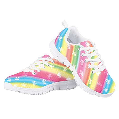 Yzaoxia Girls Tennis Shoes Girls Breathable Sneakers Lightweight Running Shoes Lace Up Sport Walking Athletic Shoes Outdoor Sport Shoes Size 11-54