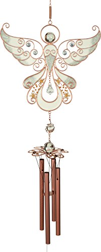AngelStar Glittering Diamond Angel Wind Chime, Multicolored