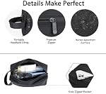 2 Pack Toiletry Bag Men Women, Water-Resistant Mens Toiletry Travel Bag, Small Shaving & Cosmetics Bag for Men and Women (Black & Gray)