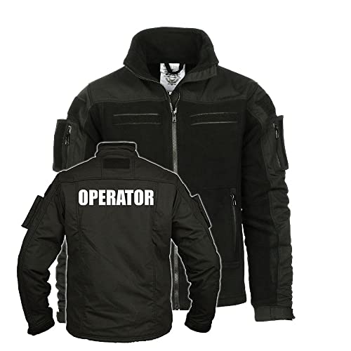 Copytec SALE Kommando Fleece Jacket Operator Printed Tactical Airsoft Military #26683, black, M